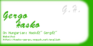 gergo hasko business card